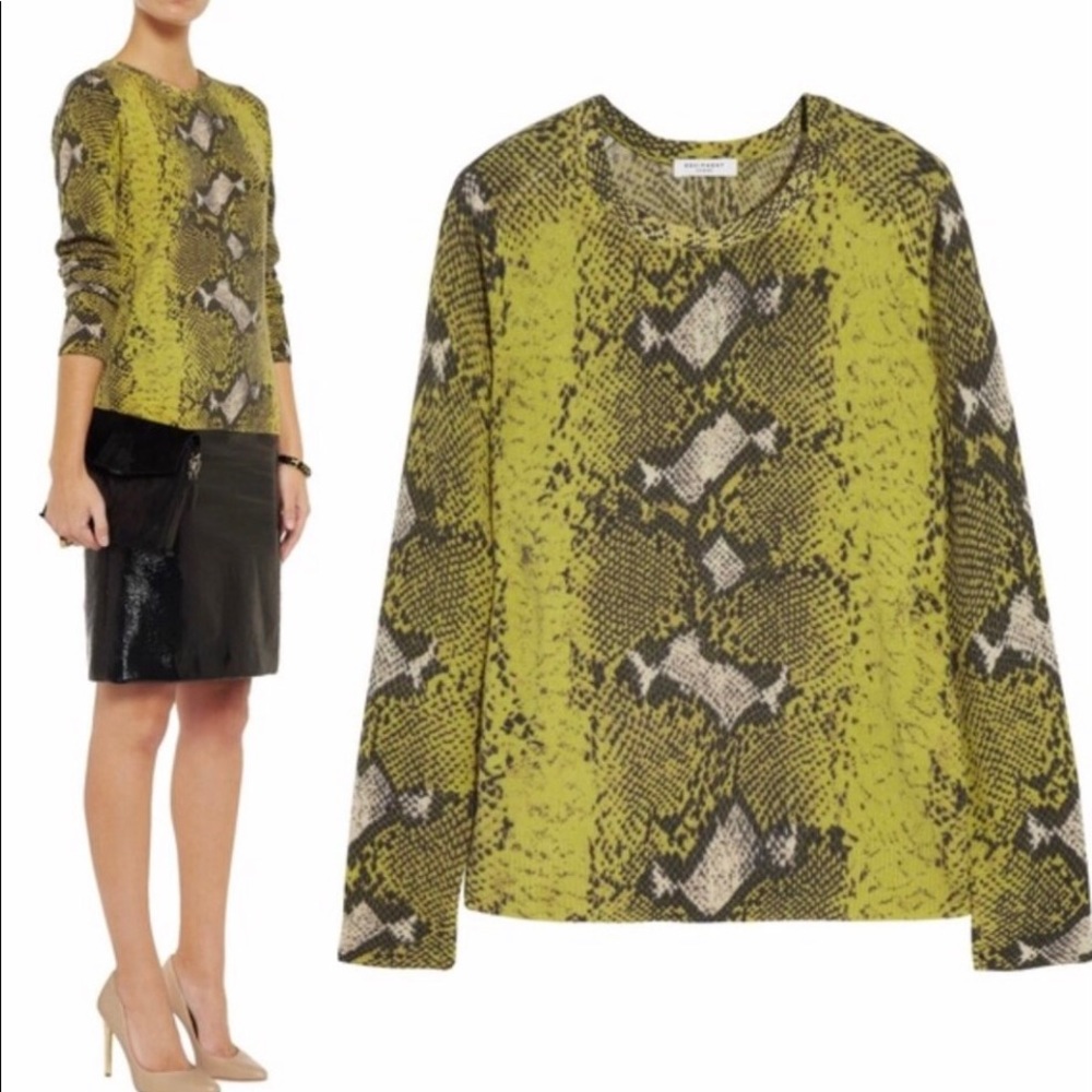 Equipment Sloan Python Print Cashmere Sweater - image 1